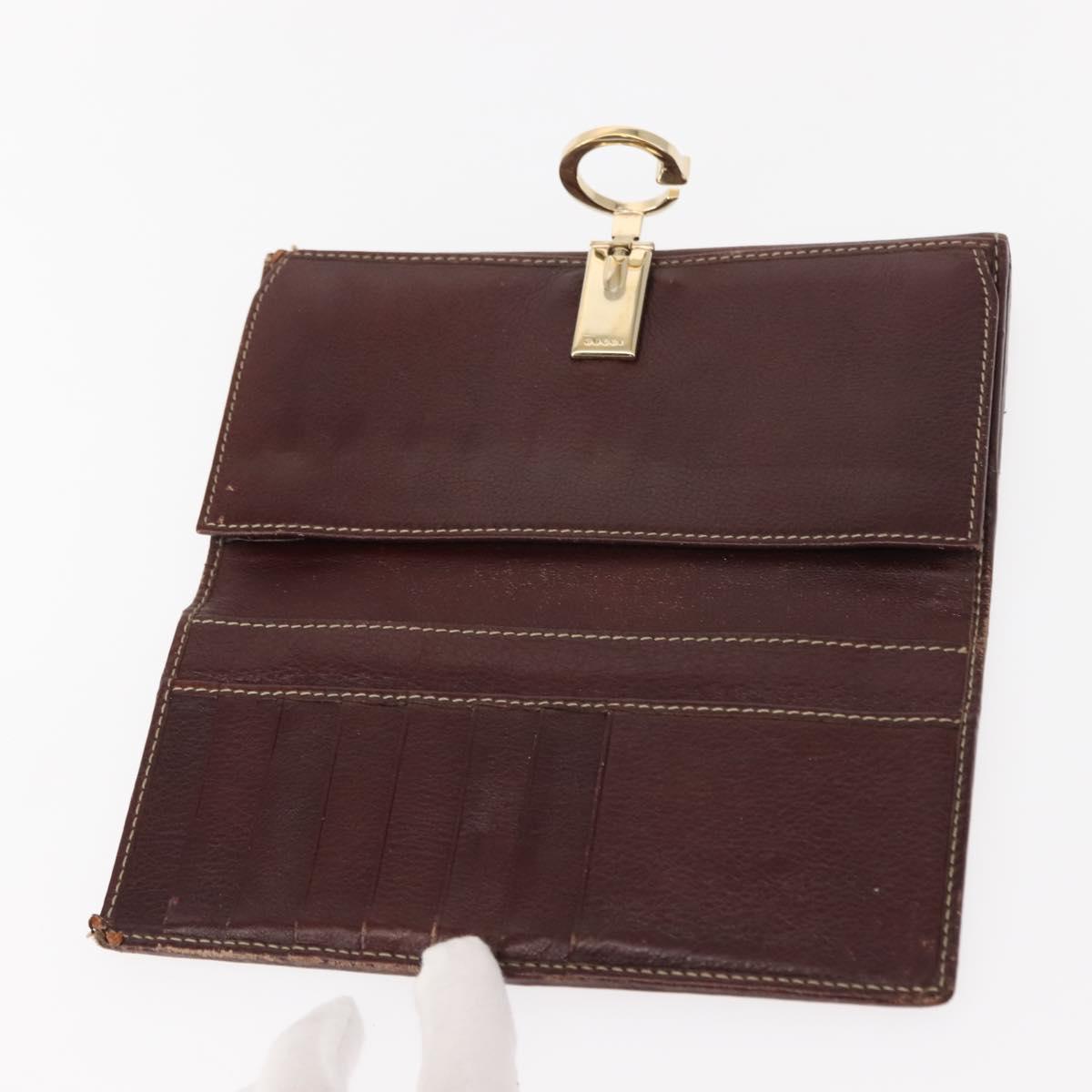 GUCCI GG Canvas Wallet 2Set Beige Auth ti3479