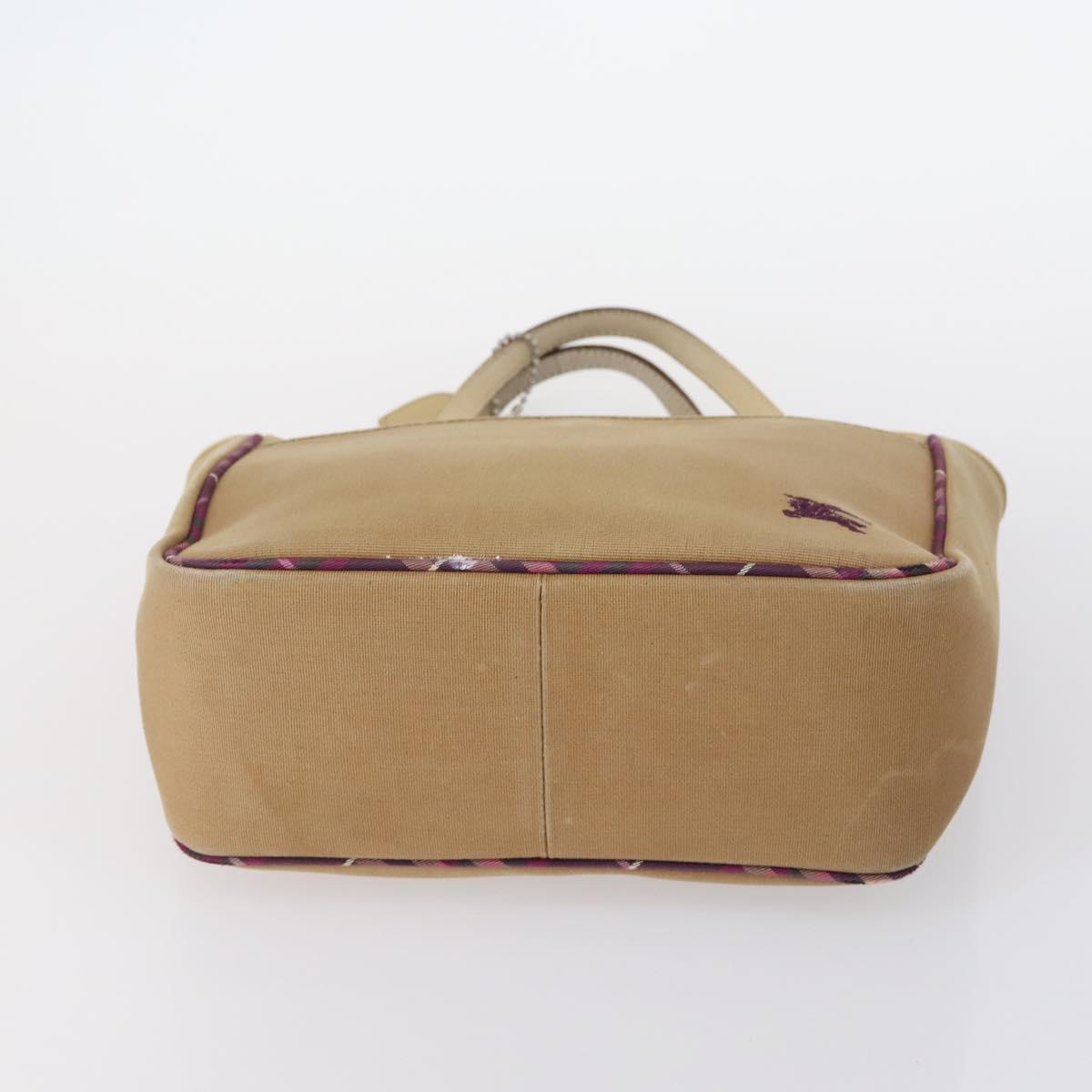 BURBERRY Nova Check Black Blue Label Bag Nylon Canvas 3Set Brown Auth ti3481