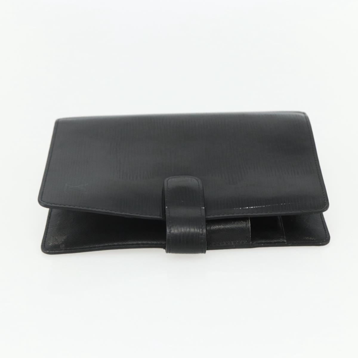 LOUIS VUITTON Epi Agenda MM Day Planner Cover Black R20042 LV Auth ti3482
