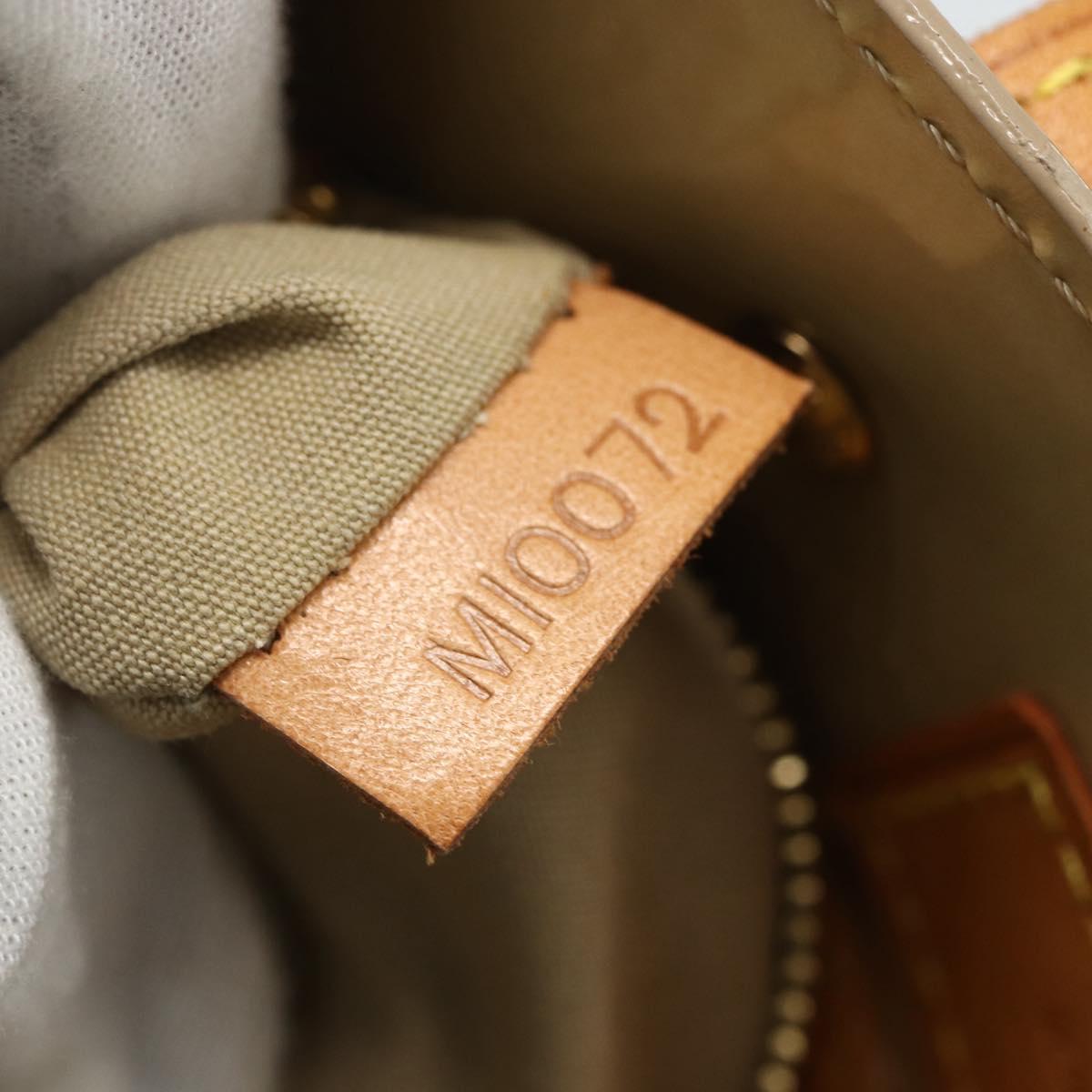 LOUIS VUITTON Monogram Vernis Reade PM Hand Bag Noisette M91334 LV Auth ti3494