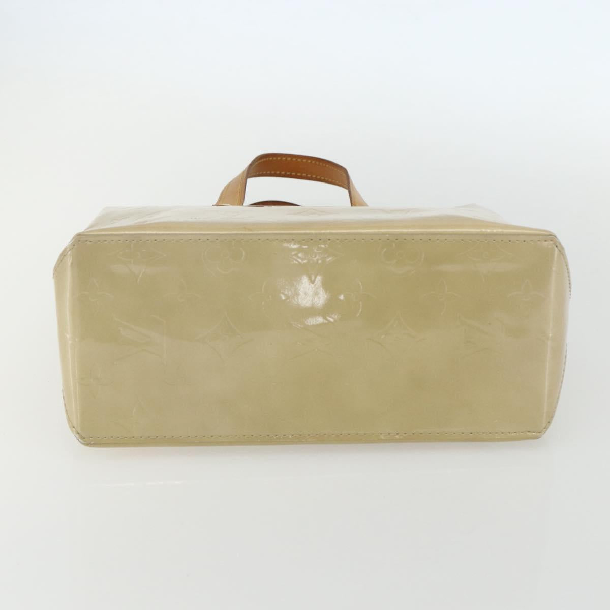 LOUIS VUITTON Monogram Vernis Reade PM Hand Bag Noisette M91334 LV Auth ti3494