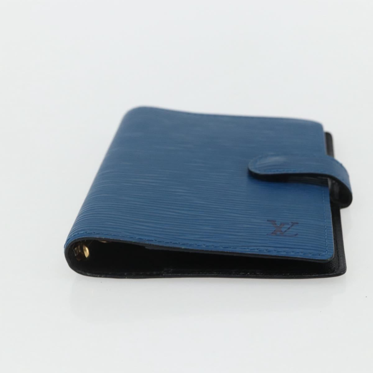 LOUIS VUITTON Epi Agenda PM Day Planner Cover Blue R20055 LV Auth ti3497