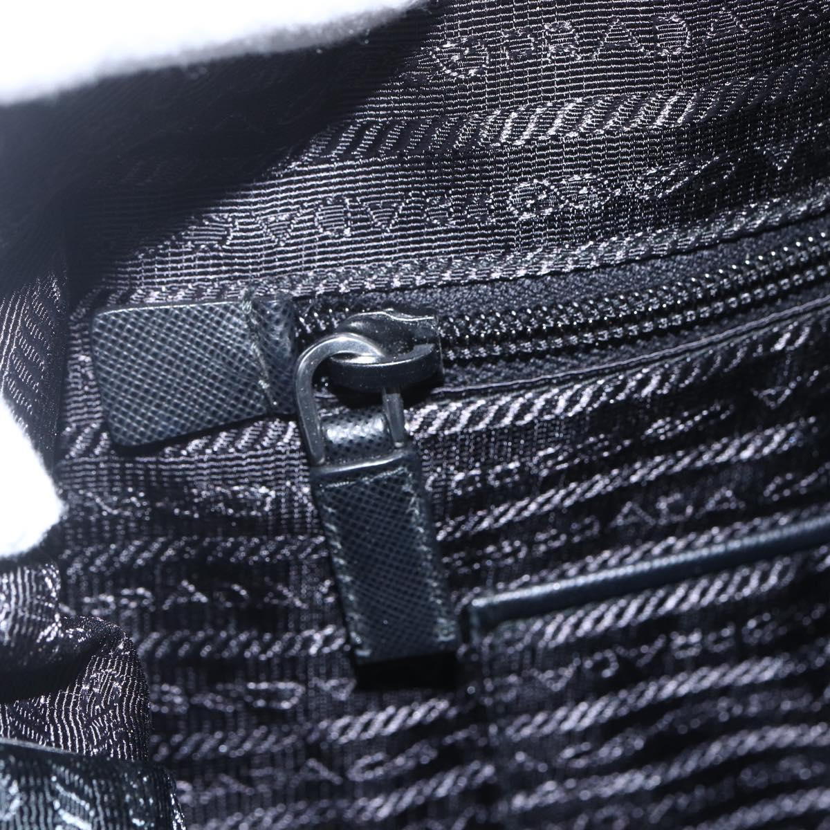 PRADA Tote Bag Nylon 2way Turquoise Blue Silver Auth ti3503