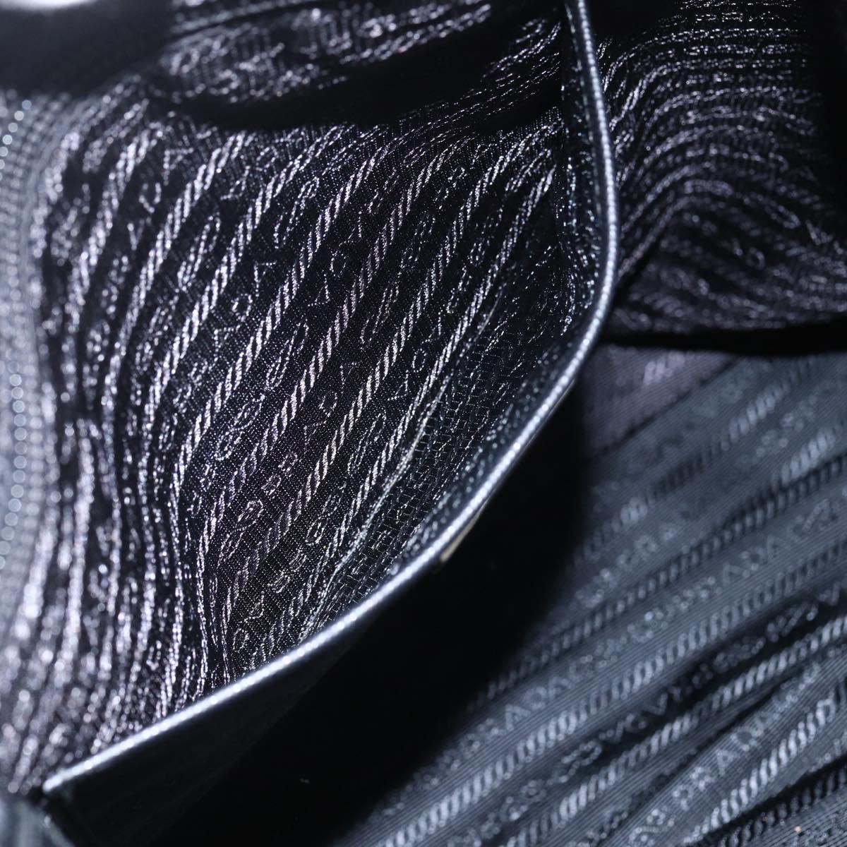 PRADA Tote Bag Nylon 2way Turquoise Blue Silver Auth ti3503