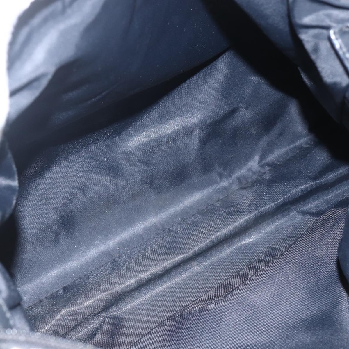 Christian Dior Trotter Canvas Shoulder Bag Black Silver Auth ti3506