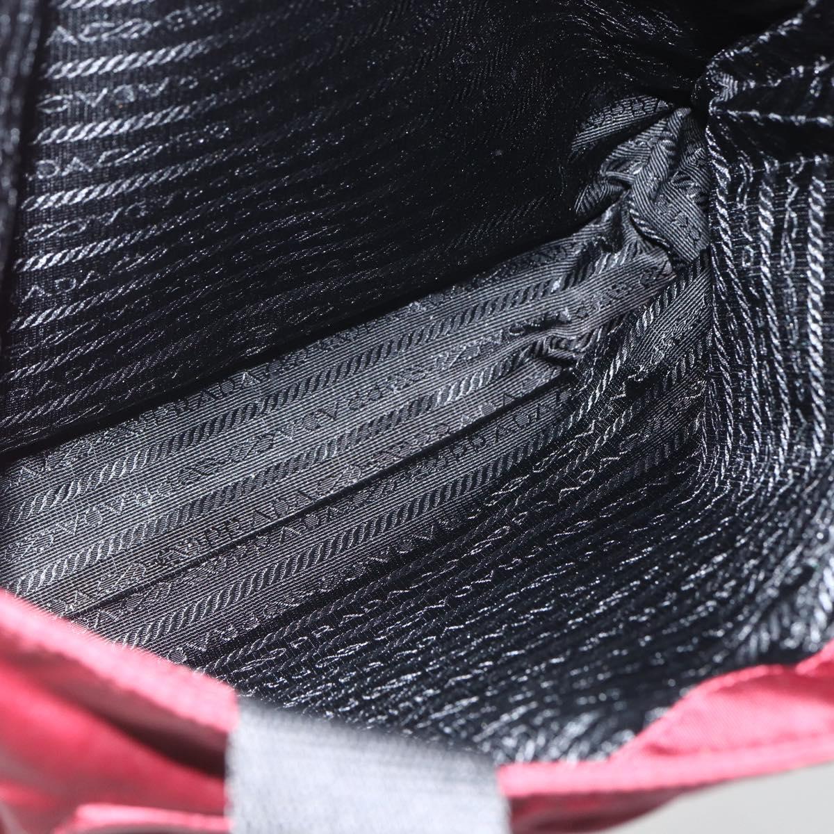 PRADA Sports Tote Bag Nylon Red Silver Auth ti3508