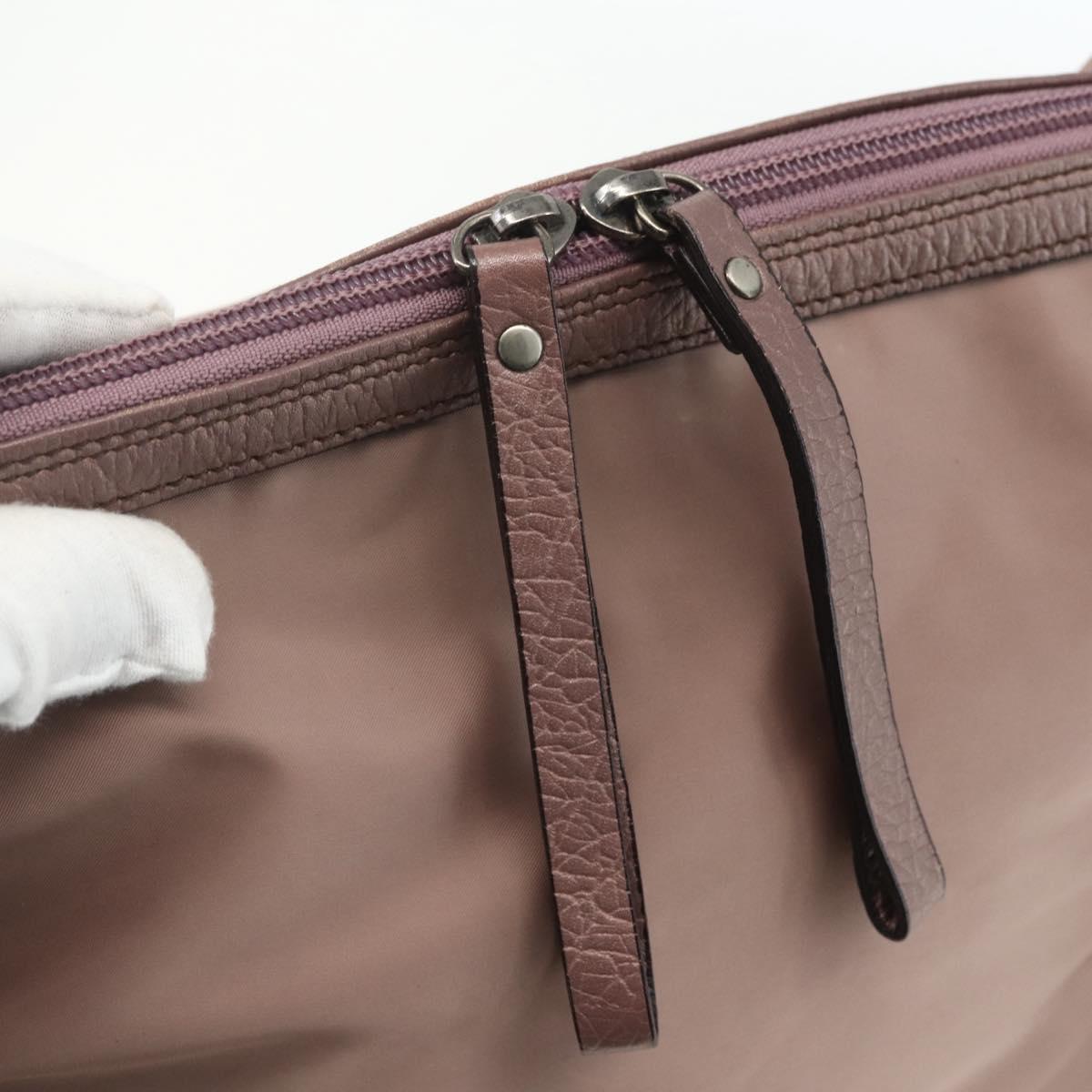 BURBERRY Shoulder Bag Nylon Pink Silver Auth ti3509