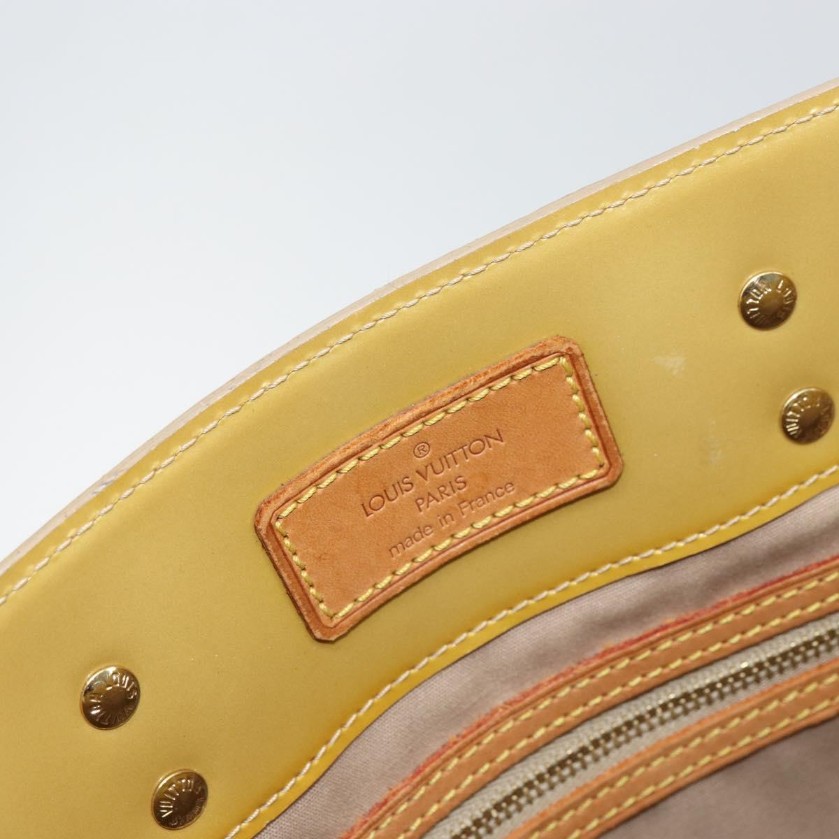 LOUIS VUITTON Monogram Vernis Reade MM Hand Bag Beige M91141 LV Auth ti3516