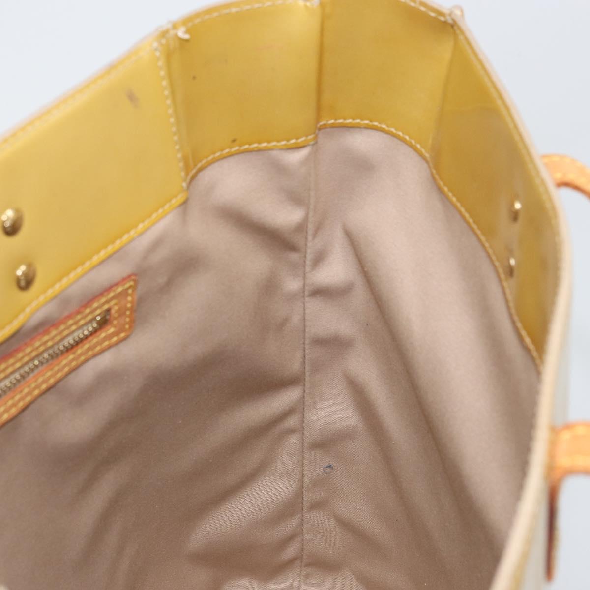 LOUIS VUITTON Monogram Vernis Reade MM Hand Bag Beige M91141 LV Auth ti3516