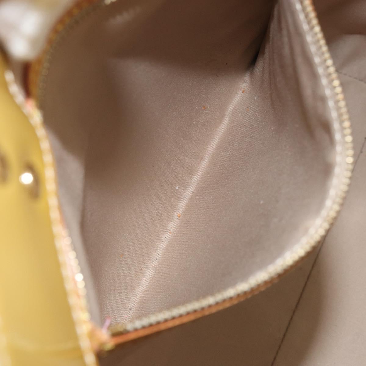 LOUIS VUITTON Monogram Vernis Reade MM Hand Bag Beige M91141 LV Auth ti3516