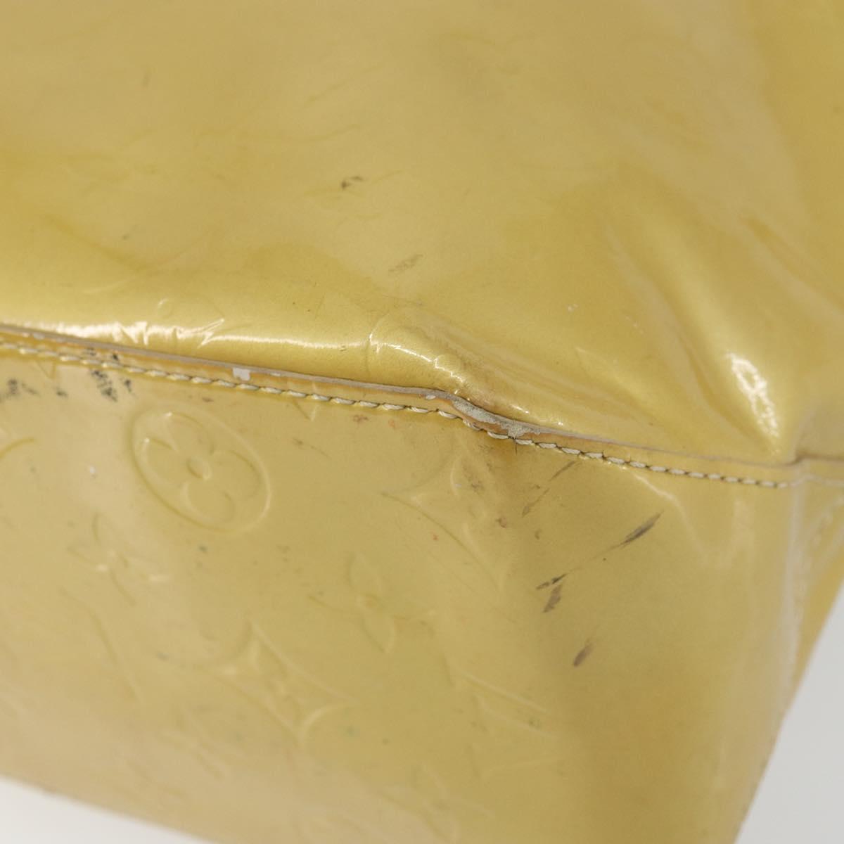 LOUIS VUITTON Monogram Vernis Reade MM Hand Bag Beige M91141 LV Auth ti3516