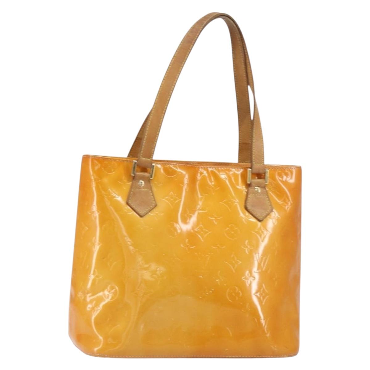 LOUIS VUITTON Monogram Vernis Houston Hand Bag Rose M91054 LV Auth ti3517