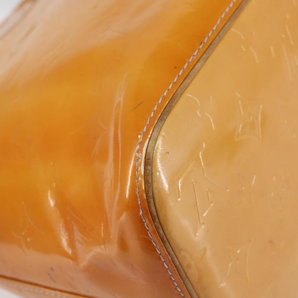 LOUIS VUITTON Monogram Vernis Houston Hand Bag Rose M91054 LV Auth ti3517