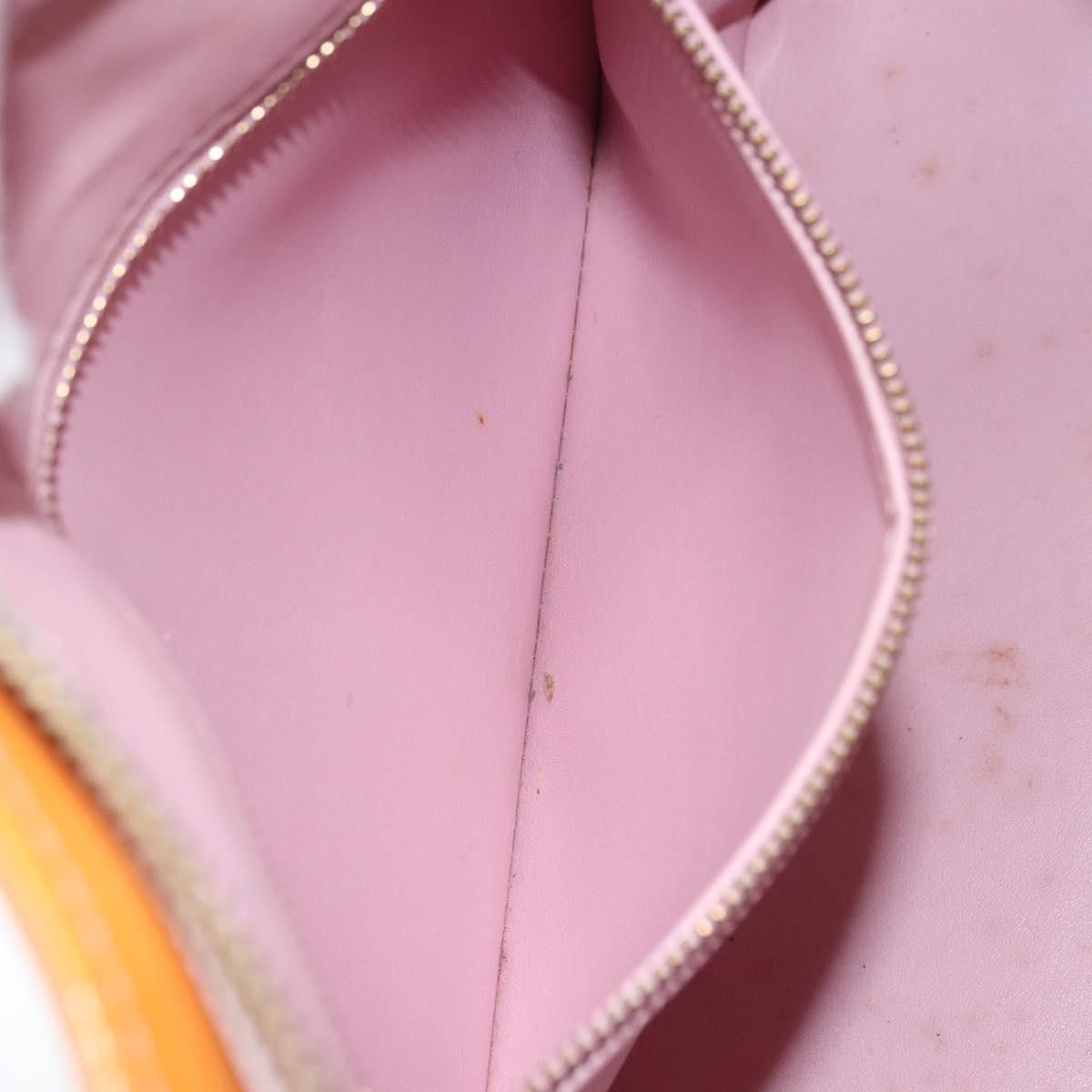 LOUIS VUITTON Monogram Vernis Houston Hand Bag Rose M91054 LV Auth ti3517