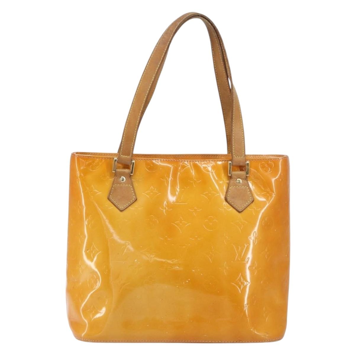 LOUIS VUITTON Monogram Vernis Houston Hand Bag Rose M91054 LV Auth ti3517