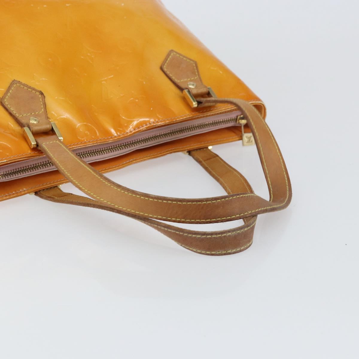 LOUIS VUITTON Monogram Vernis Houston Hand Bag Rose M91054 LV Auth ti3517