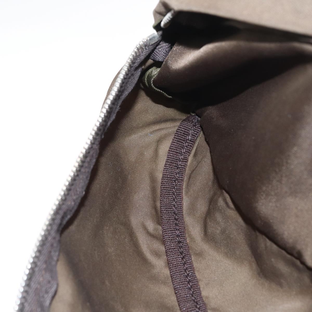 PRADA Waist bag Nylon Khaki Silver Auth ti3529