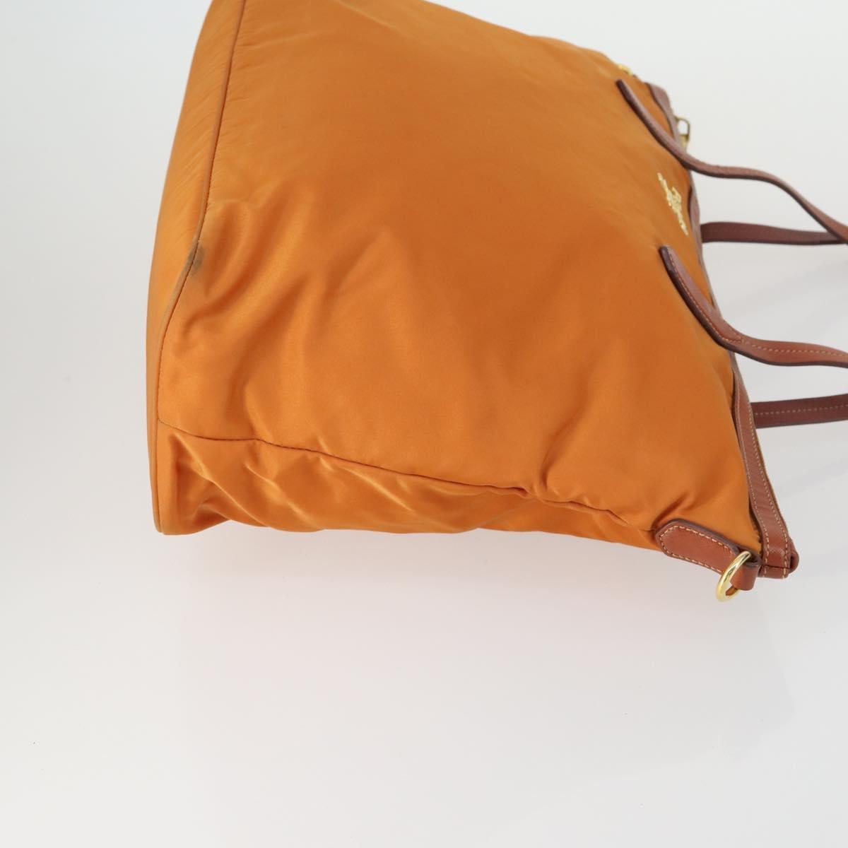 PRADA Bag Nylon Leather Canvas 4 Set Orange Beige Khaki Brown Auth ti3540