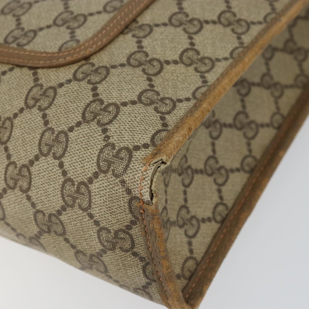 GUCCI GG Supreme Web Sherry Line Tote Bag PVC Beige Red 89 02 997 Auth ti3542