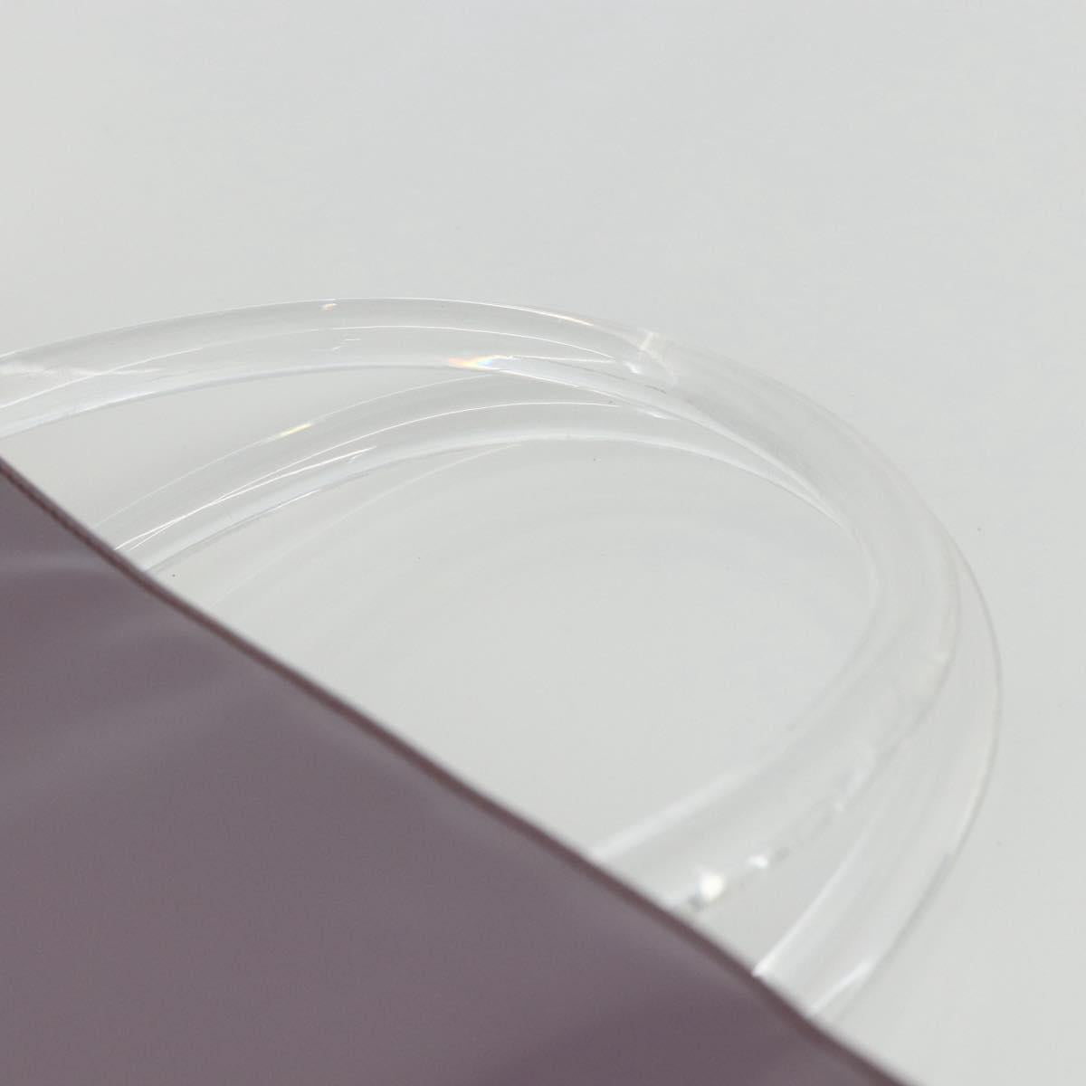 PRADA Hand Bag Patent leather Purple Silver Auth ti3551