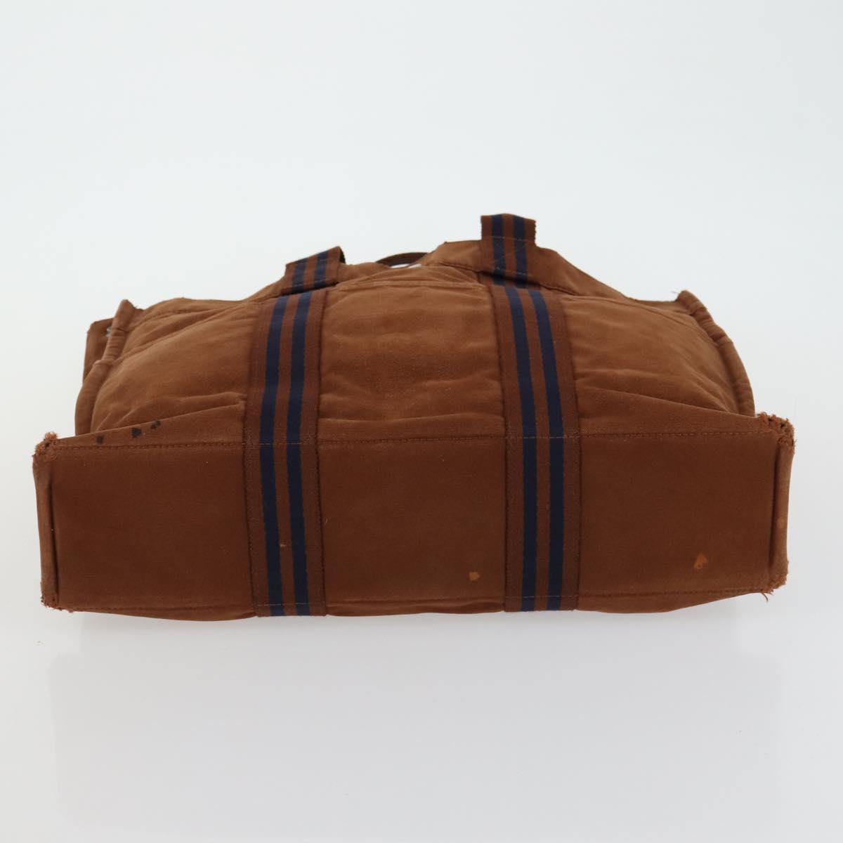 HERMES Fourre Tout Hand Bag Canvas 5 Set Black Navy Gray Red Brown Auth ti3567