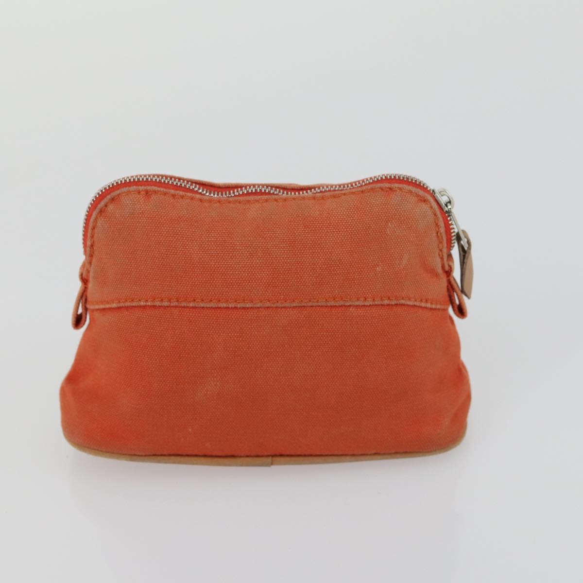 HERMES Bolide Pouch Canvas 5 Set Light Blue Orange Yellow Navy Red Auth ti3568