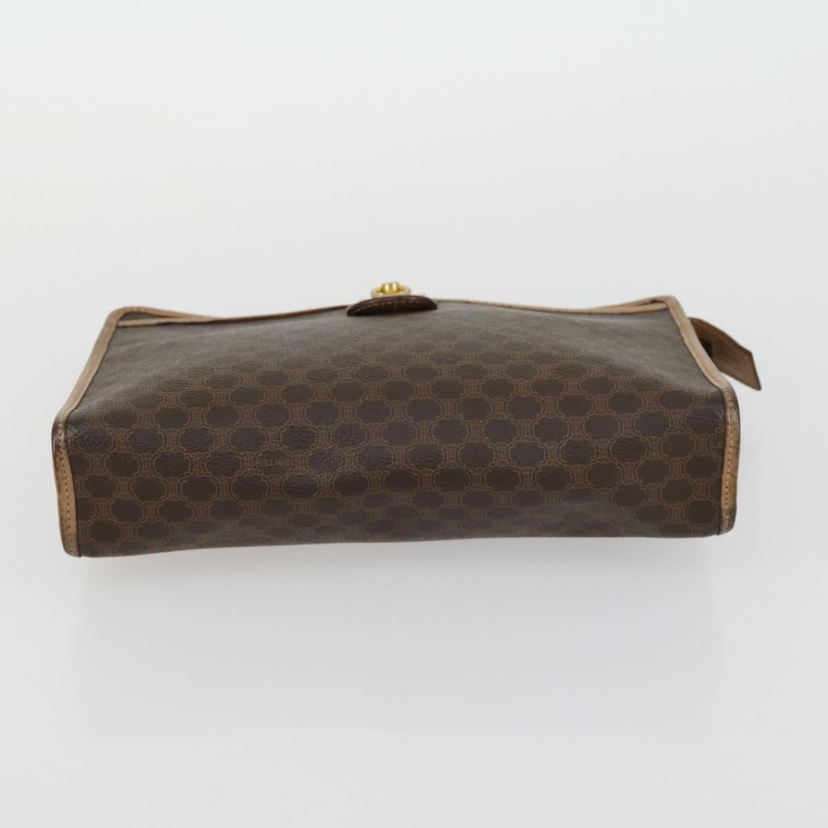 CELINE Gucci GG Supreme Macadam Canvas Bag PVC 4 Set Brown Beige Auth ti3575