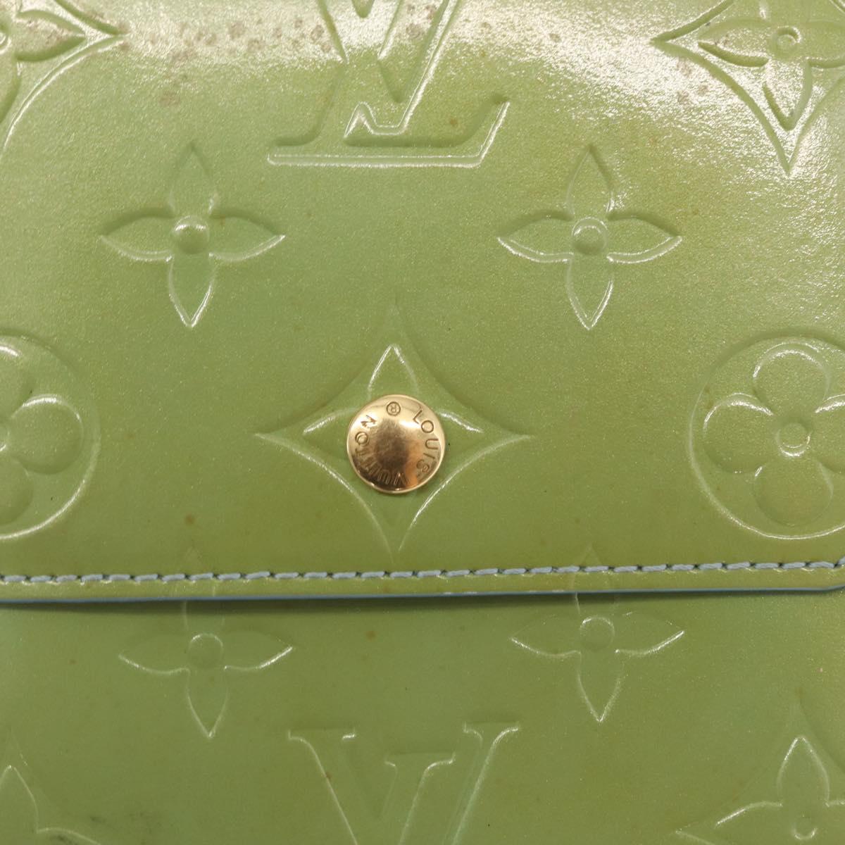LOUIS VUITTON Monogram Vernis Walker Wallet Baby Blue M91073 LV Auth ti3590