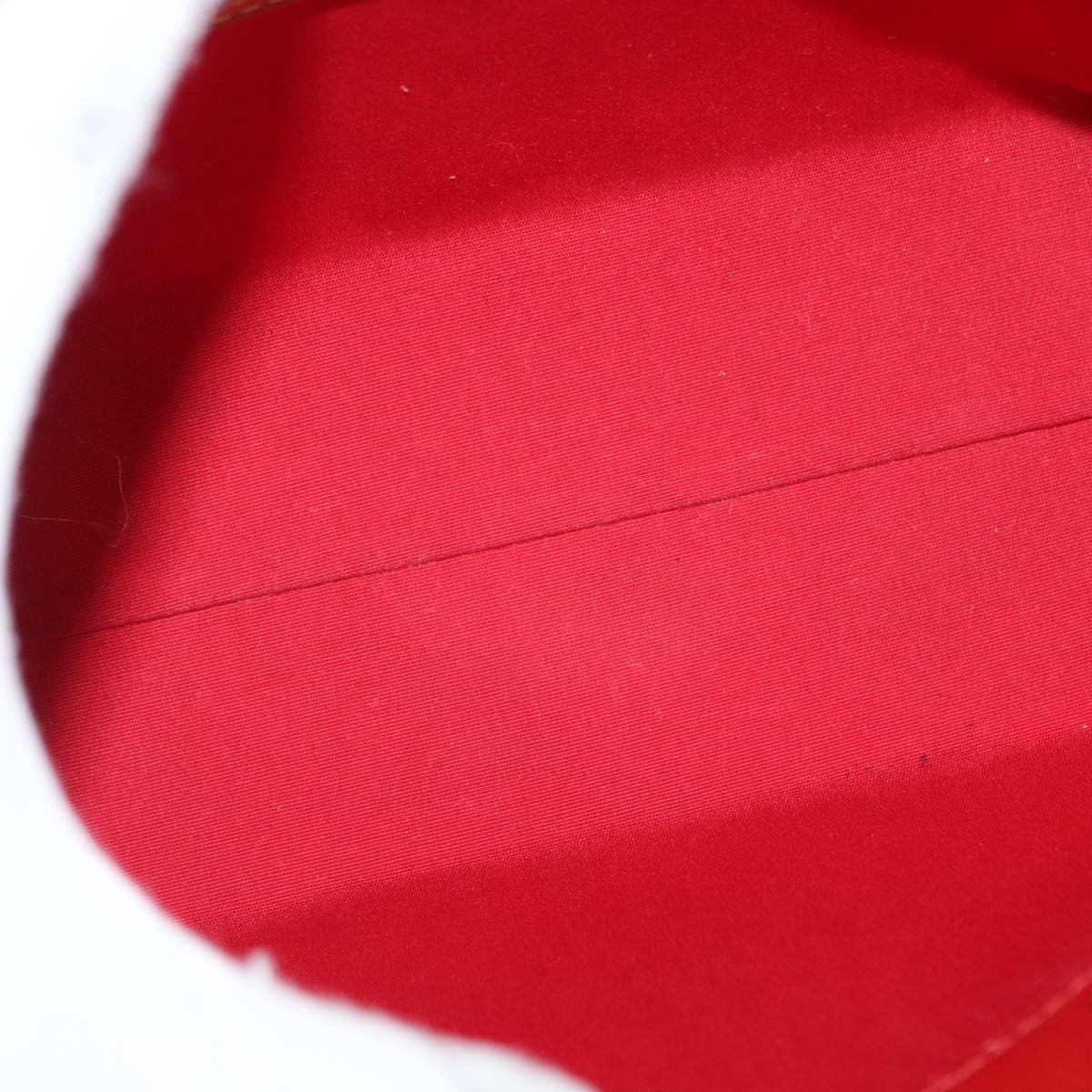 LOUIS VUITTON Monogram Vernis Reade PM Hand Bag Red Rouge M91088 LV Auth ti3591