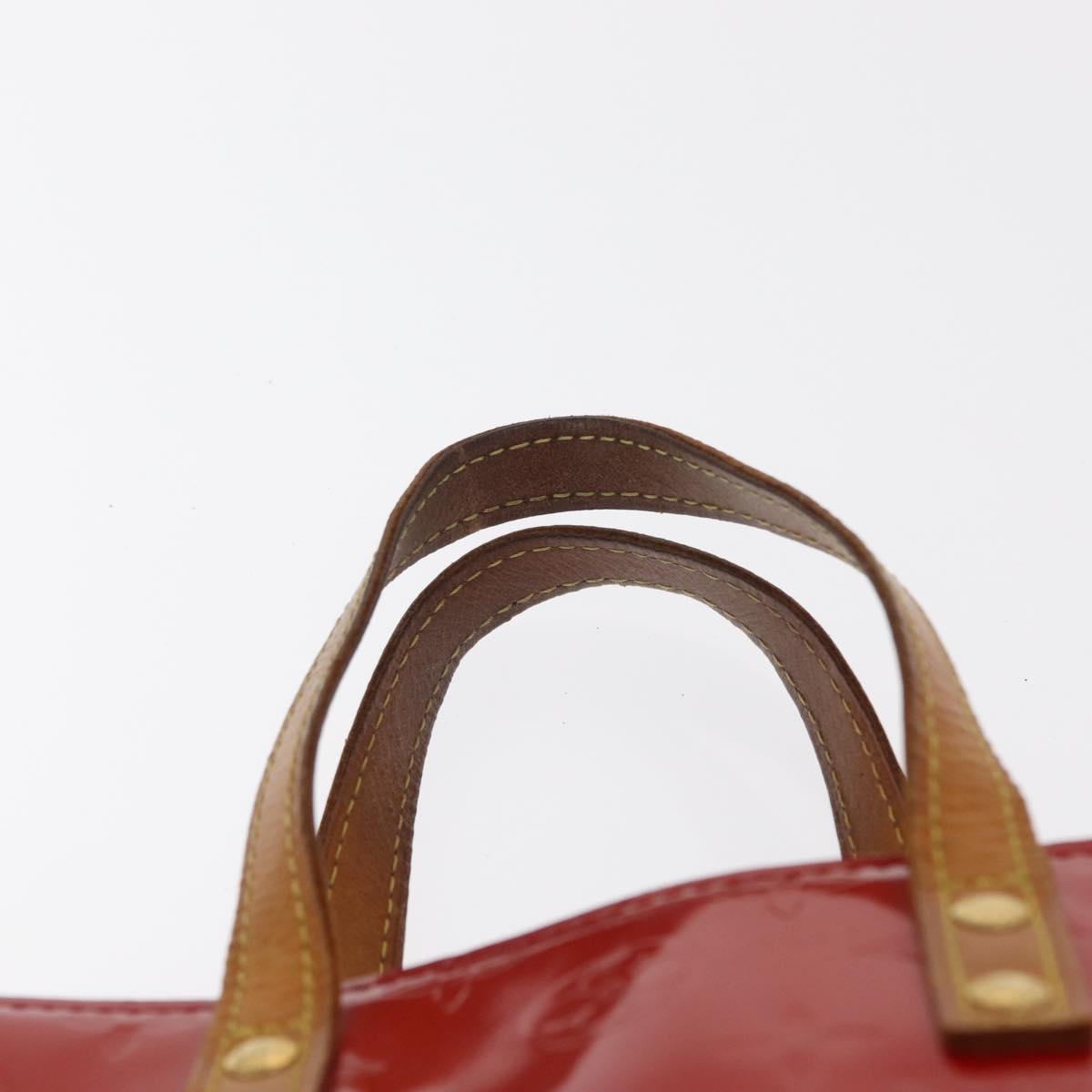 LOUIS VUITTON Monogram Vernis Reade PM Hand Bag Red Rouge M91088 LV Auth ti3591