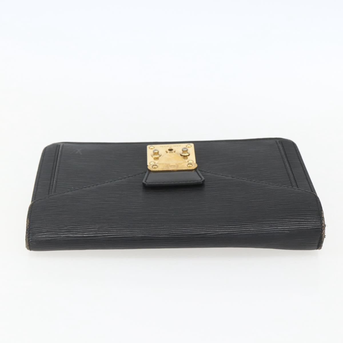 LOUIS VUITTON Epi Serie Dragonne Clutch Bag Black Noir M52612 LV Auth ti3606