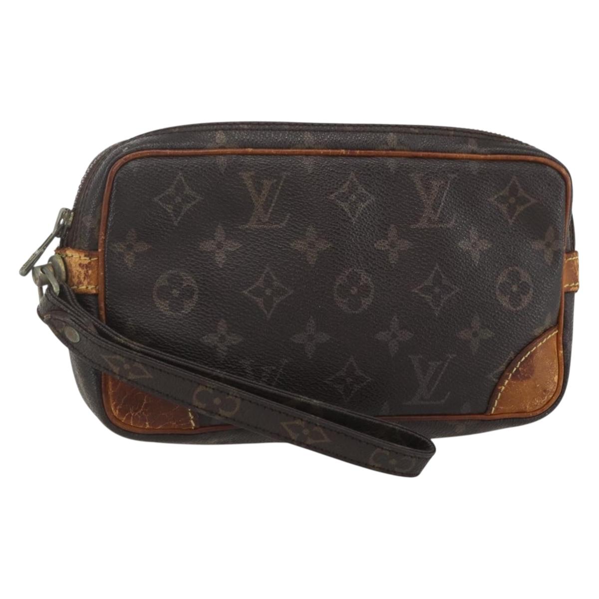 LOUIS VUITTON Monogram Marly Dragonne PM Clutch Bag M51827 LV Auth ti3611