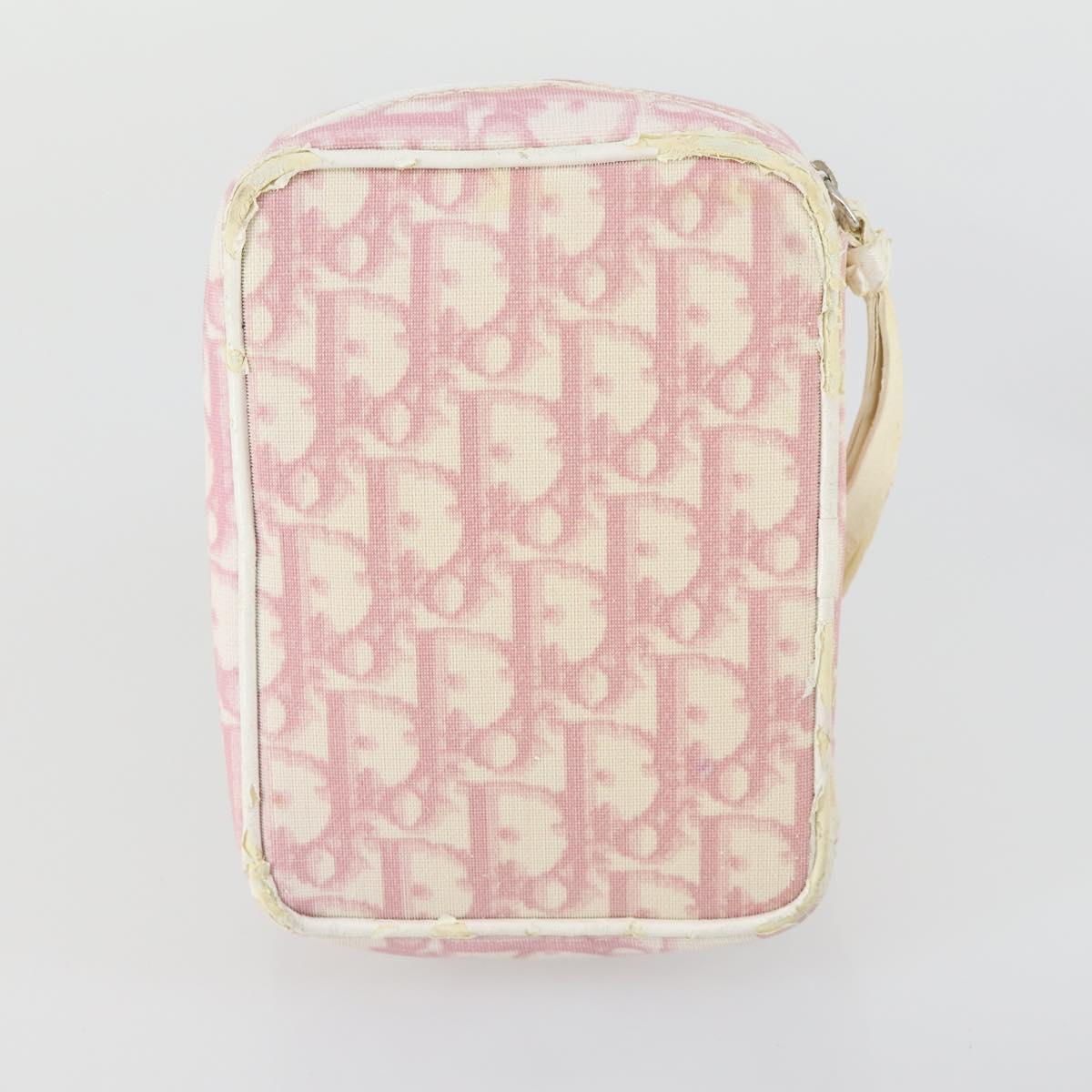 Christian Dior PRADA Pouch Nylon PVC 4 Set Pink Khaki pink Auth ti3613