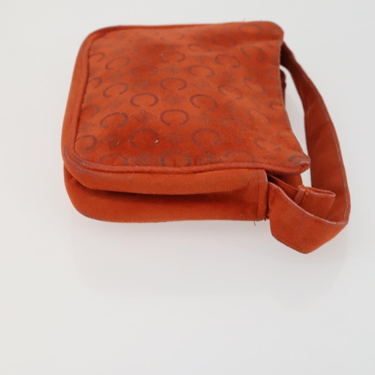 CELINE Macadam Canvas Bag PVC Leather Suede 3 Set Beige Orange Auth ti3616