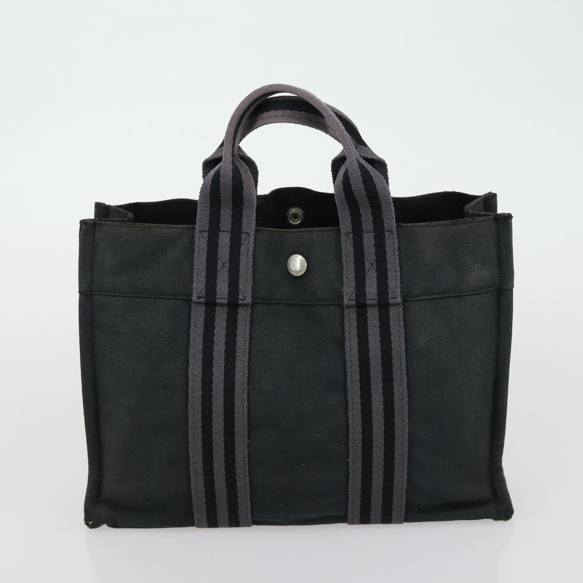 FENDI Gucci Hermes GG Canvas Hand Bag Canvas PVC 3 Set Black Beige Auth ti3619