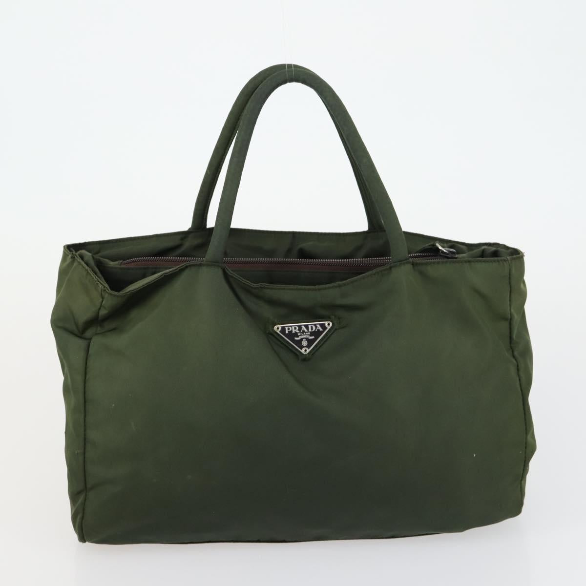 PRADA Hand Bag Nylon 3 Set Black Khaki Auth ti3620