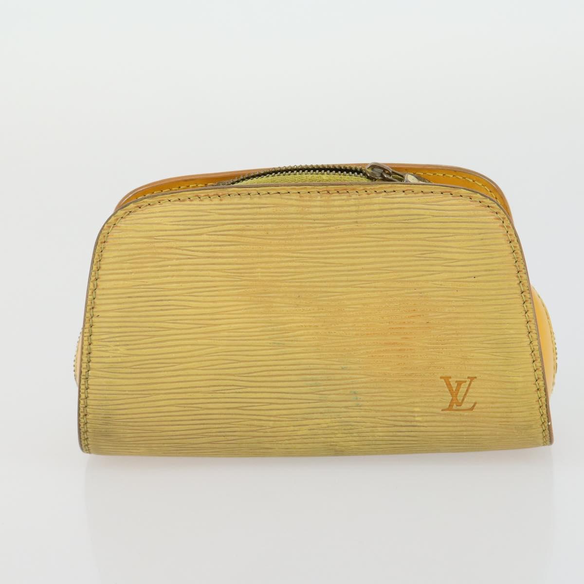 LOUIS VUITTON Monogram Epi Pouch 3 Set Yellow LV Auth ti3627