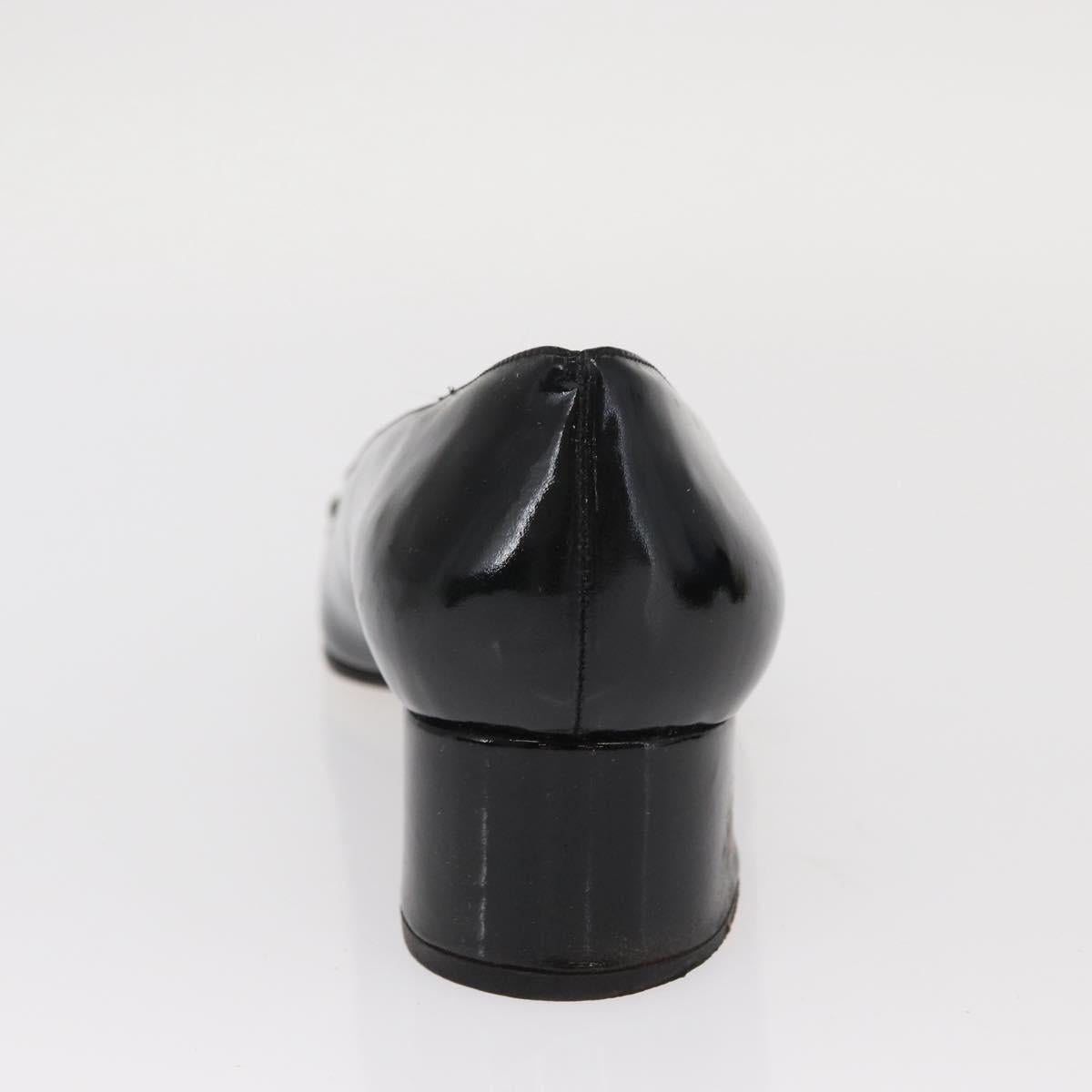 GUCCI Pumps Patent leather Black Auth ti3629