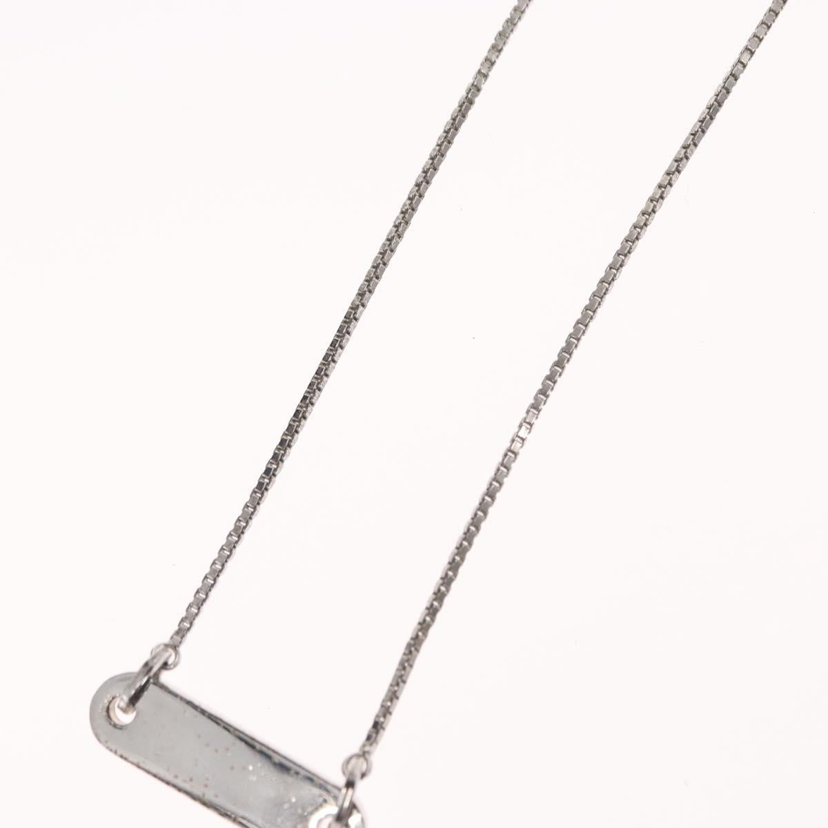 Christian Dior Choker metal Silver Auth ti3633
