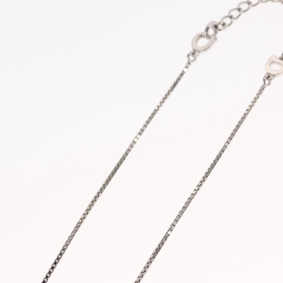 Christian Dior Choker metal Silver Auth ti3633