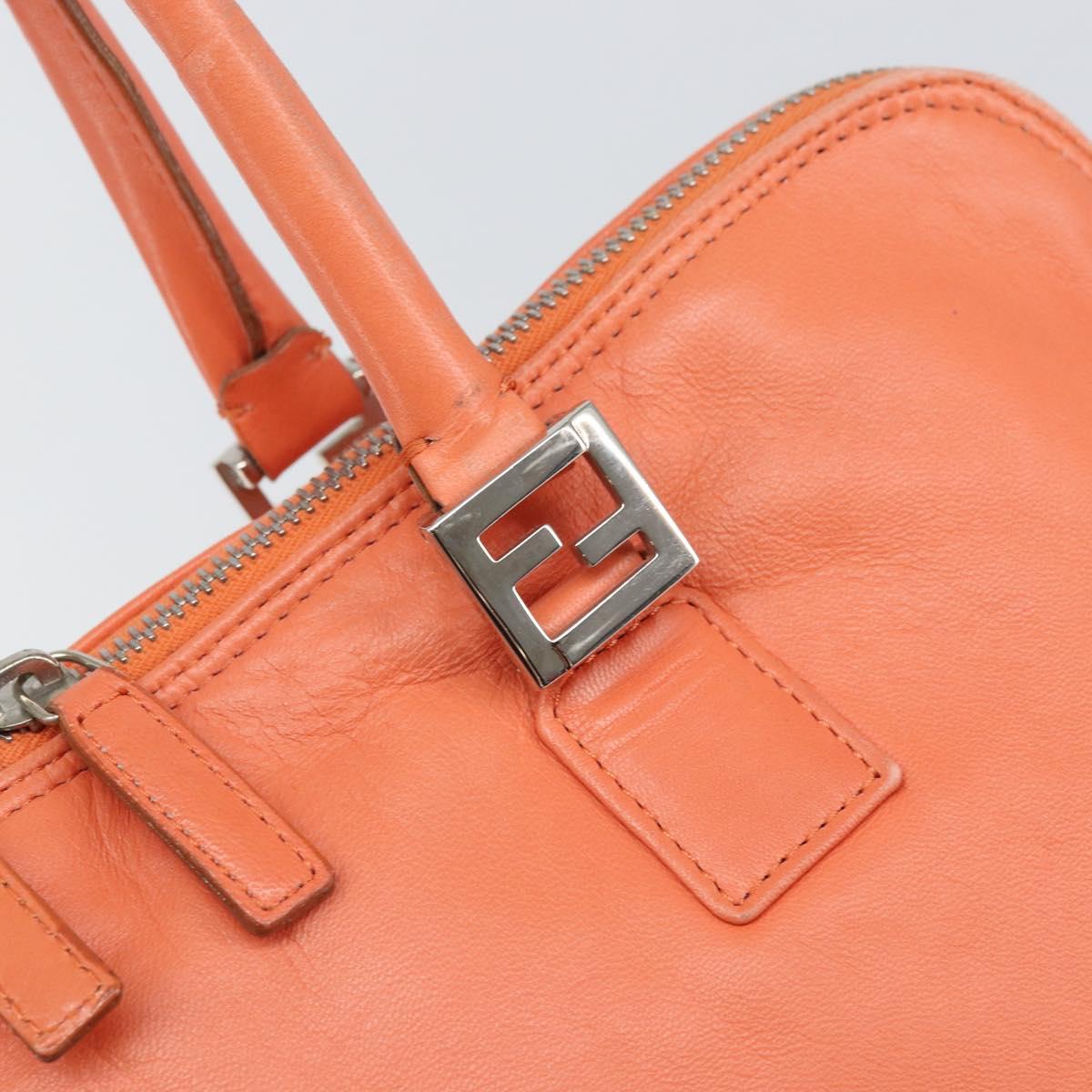 FENDI Hand Bag Leather Pink Silver Auth ti3638