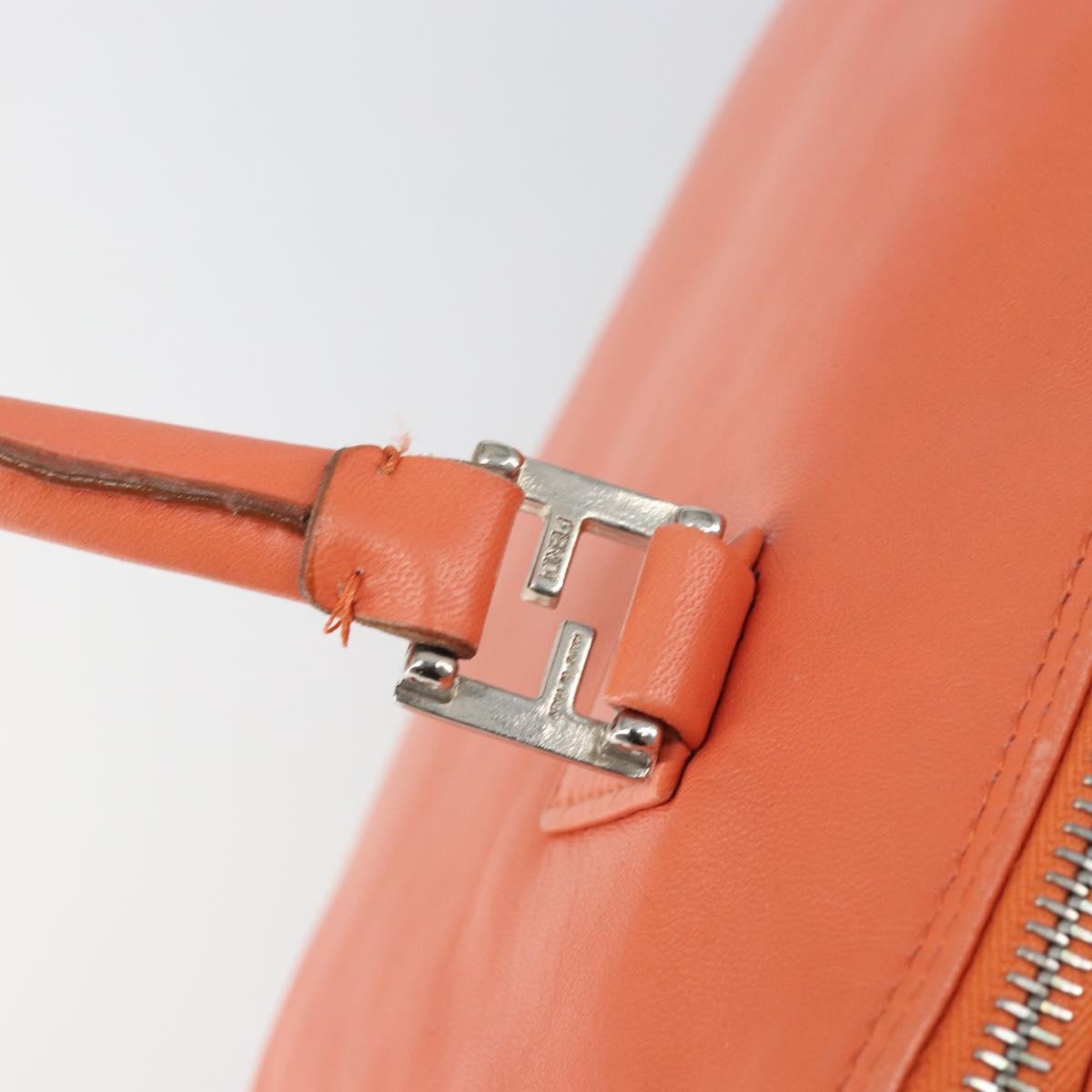 FENDI Hand Bag Leather Pink Silver Auth ti3638