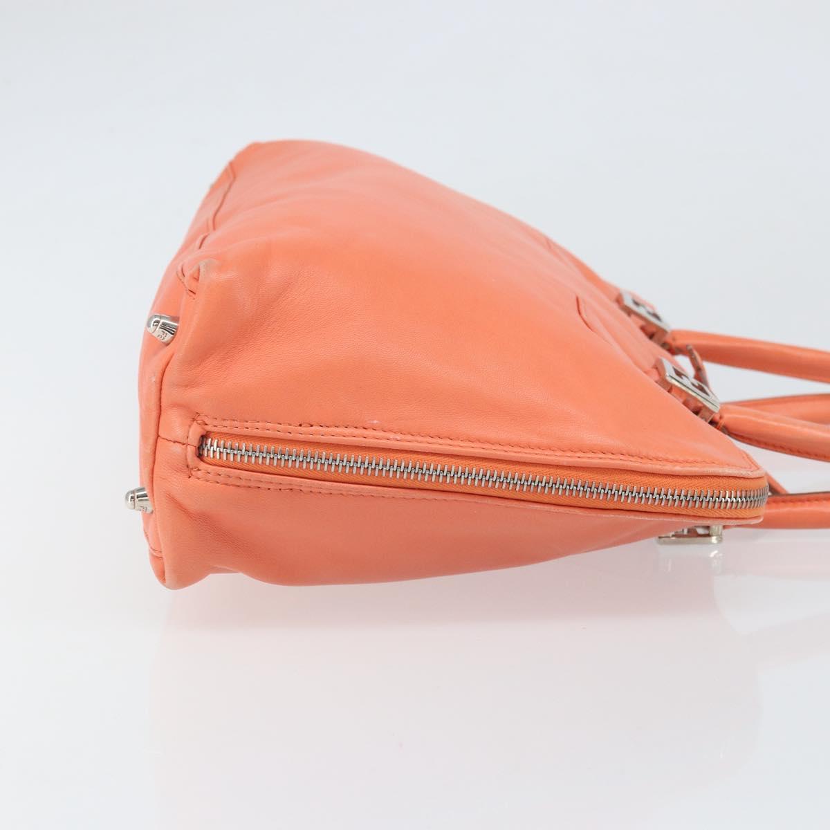FENDI Hand Bag Leather Pink Silver Auth ti3638