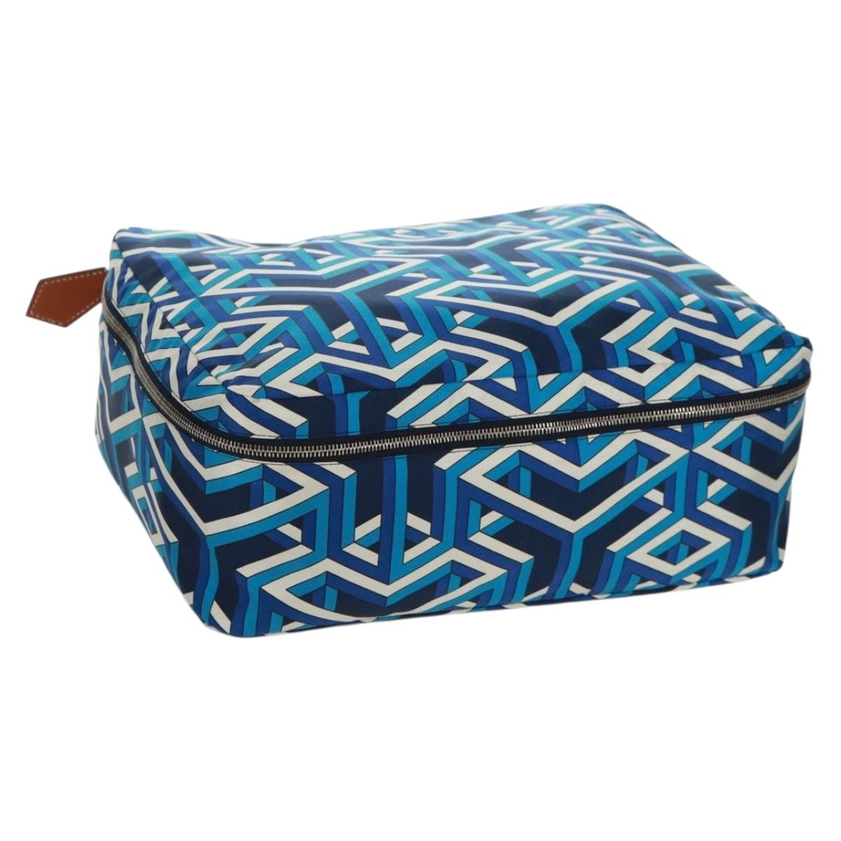 HERMES Ousdevoyage PM Pouch Silk Blue Auth ti3647SM
