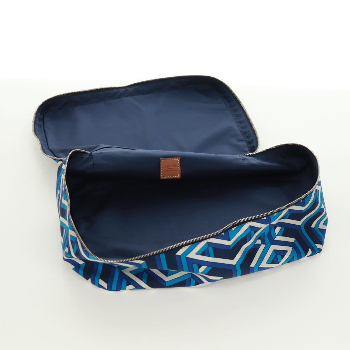 HERMES Ousdevoyage PM Pouch Silk Blue Auth ti3647SM