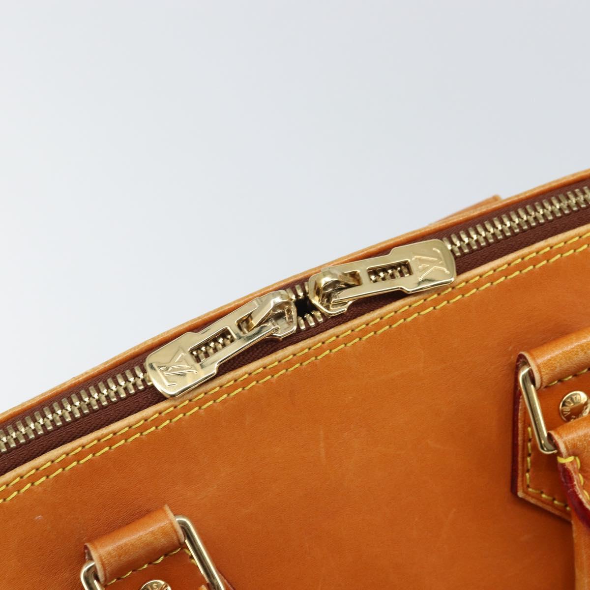 LOUIS VUITTON Nomad leather Alma Hand Bag Beige M85000 LV Auth ti3649