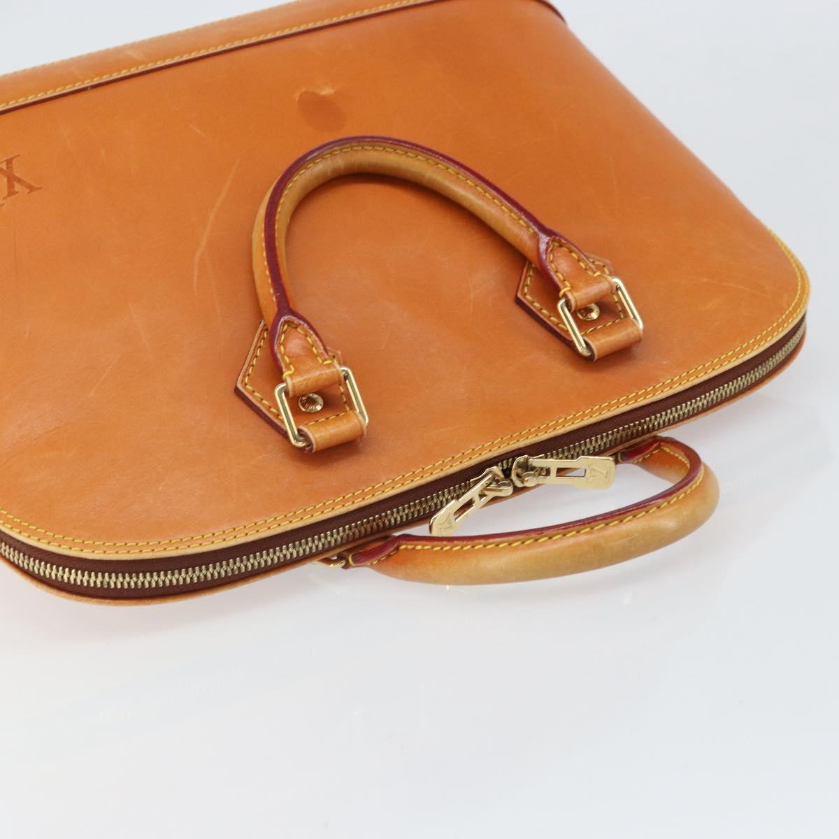 LOUIS VUITTON Nomad leather Alma Hand Bag Beige M85000 LV Auth ti3649