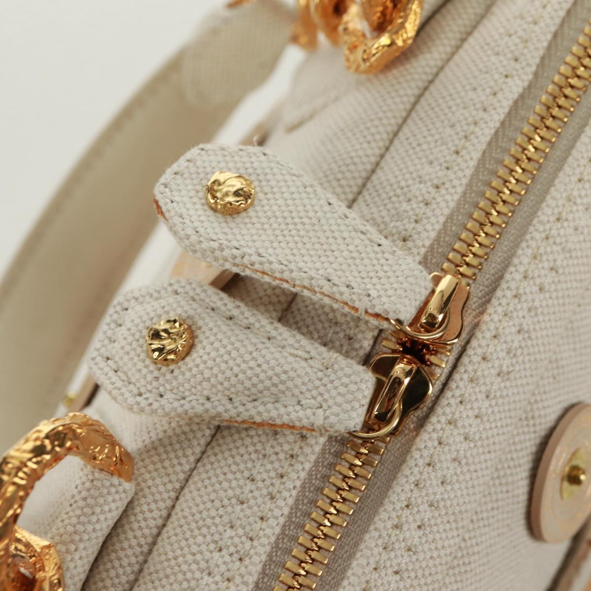 LOUIS VUITTON Tinkerbell Polka Dots Panama Bag Canvas White M95407 Auth ti3650SM
