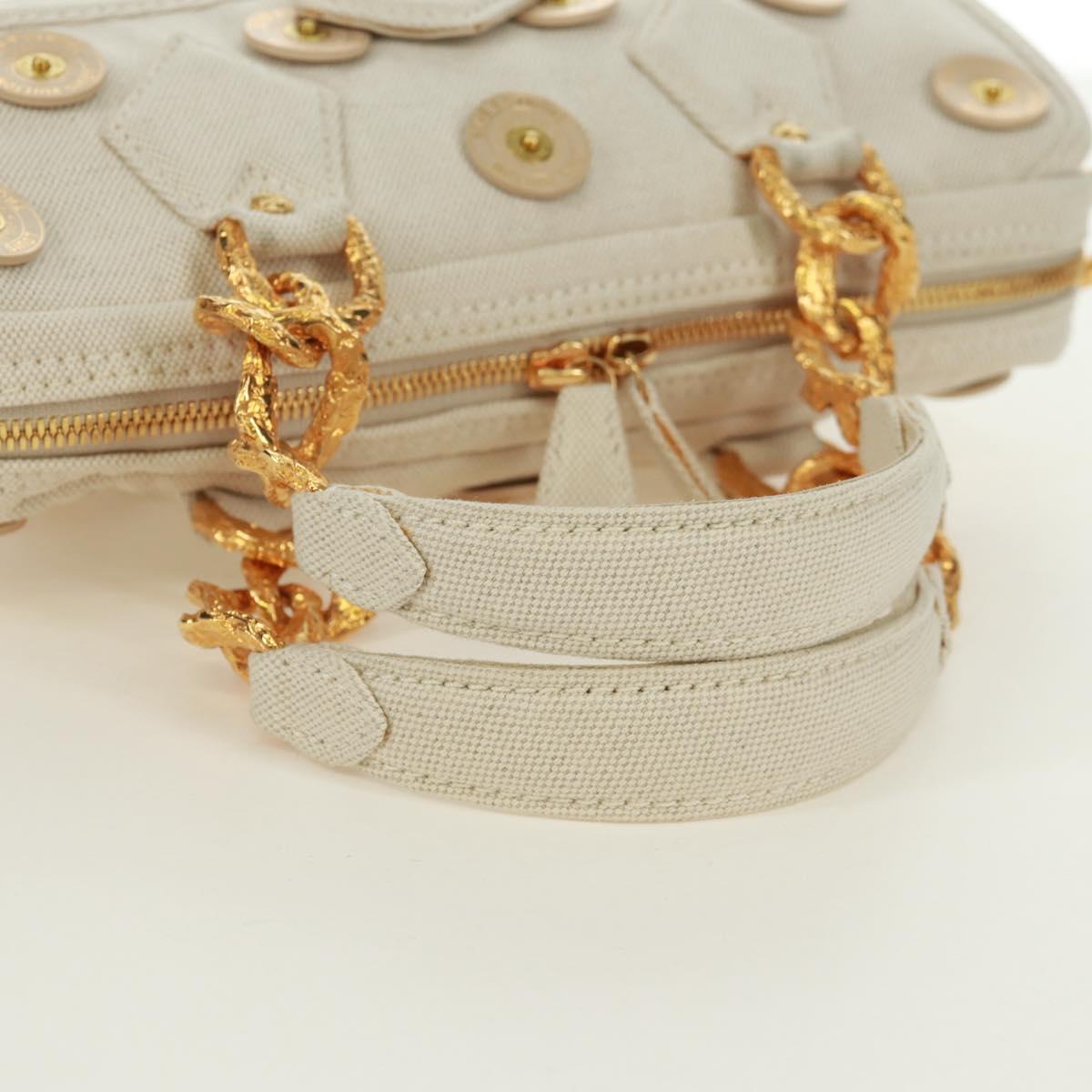 LOUIS VUITTON Tinkerbell Polka Dots Panama Bag Canvas White M95407 Auth ti3650SM