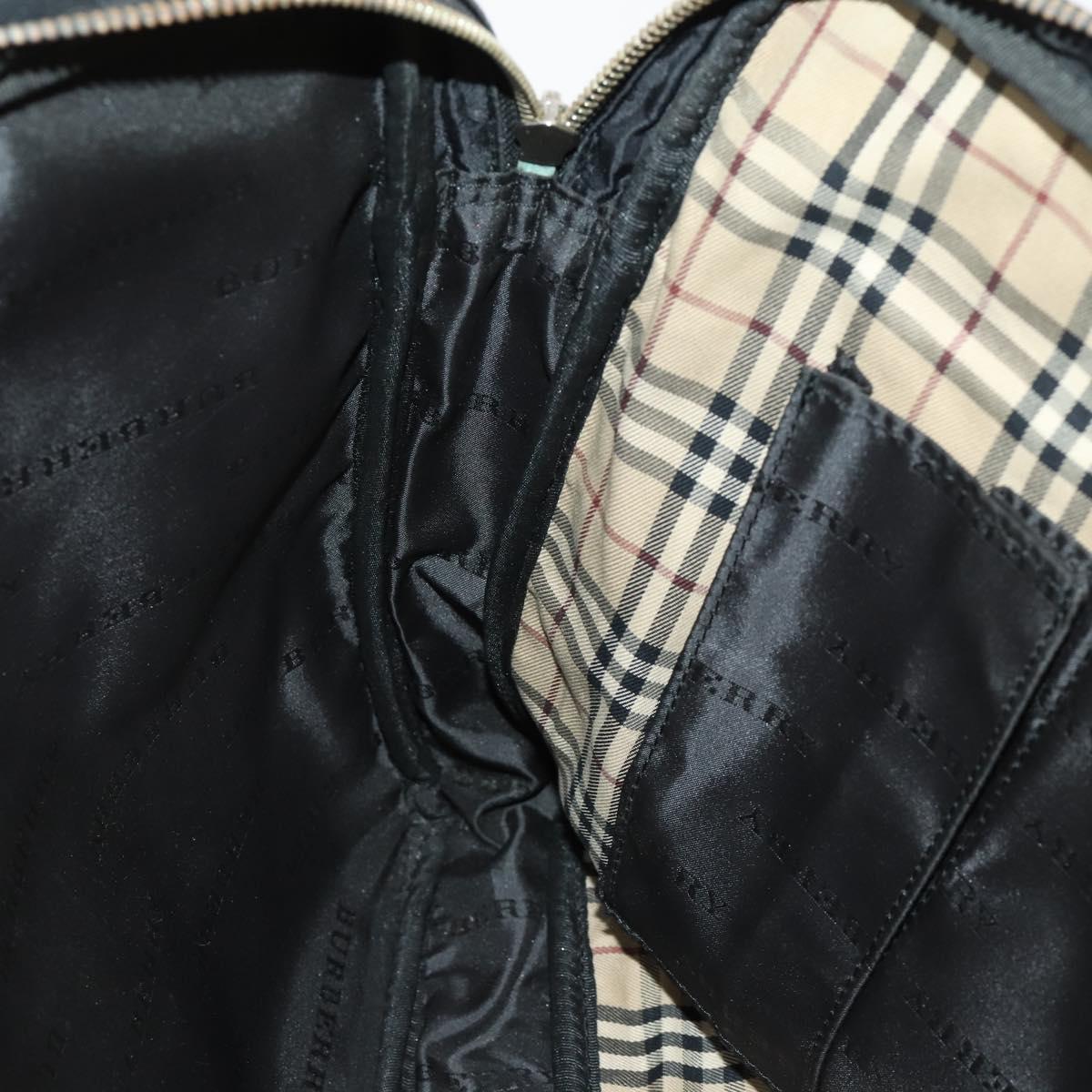BURBERRY Business Bag Nylon Black Silver Auth ti3655
